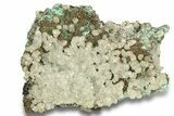 Fibrous Blue Aurichalcite Crystals with Calcite - Mexico #257351-1